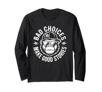 Le Cattive scelte Rendono Buone storie Divertenti Gorilla Humor Maglia a Manica