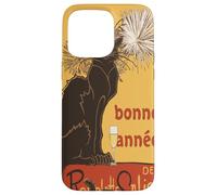 Le Chat Noir Bonne Annee Felice Anno Nuovo Vettoriale Ritagliato Custodia per iPhone 15 Pro Max