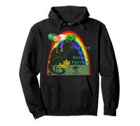 Le Chat Noir De La St Patricks Day Fun Felpa con Cappuccio