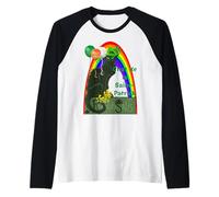 Le Chat Noir De La St Patricks Day Fun Maglia con Maniche Raglan