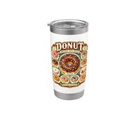 Le ciambelle rendono la vita più dolce, design vintage per amanti delle ciambelle Bicchiere termico in acciaio inox doppia parete