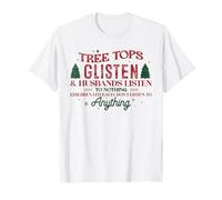 Le Cime degli Alberi brillano e i mariti ascoltano Il Natale Maglietta