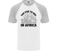 Le Cinque Creature Selvagge Da Vedere In Africa Uomo S/S Maglietta Da Baseball
