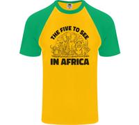 Le Cinque Creature Selvagge Da Vedere In Africa Uomo S/S Maglietta Da Baseball