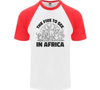 Le Cinque Creature Selvagge Da Vedere In Africa Uomo S/S Maglietta Da Baseball