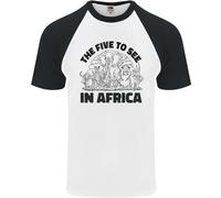 Le Cinque Creature Selvagge Da Vedere In Africa Uomo S/S Maglietta Da Baseball