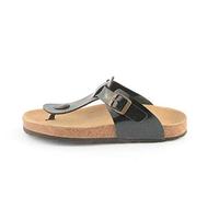 Le Clare Lilly Tinta Unita - Infradito Donna con Plantare in Sughero anatomico - Colore Nero Taglia 43