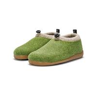 Le Clare Sillian - Pantofole Donna Invernali Chiuse in Lana Cotta con Comodo Plantare in Memory Foam, Ciabatte Uomo Calde Made in Italy, Suola Antiscivolo, Scarpe da Casa Unisex (38, Verde)