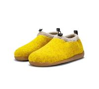 Le Clare Sillian - Pantofole Donna Invernali Chiuse in Lana Cotta con Comodo Plantare in Memory Foam, Ciabatte Uomo Calde Made in Italy, Suola Antiscivolo, Scarpe da Casa Unisex (39, Giallo)