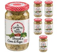 Le Conserve della Nonna Pesto Broccoli e Cime di Rapa 190 g - Confezione da 6