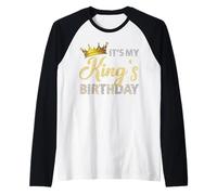 Le Coppie di Compleanno del Mio re corrispondono alla Festa del B-Day per Lui Maglia con Maniche Raglan