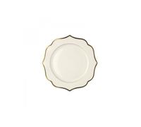 Le Coq Ionica avorio con filo oro, piatto pane 15 cm Ionica avorio con filo oro, piatto pane 15 cm