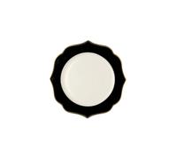 Le Coq Ionica nero con filo oro, piatto pane 15 cm Ionica nero con filo oro, piatto pane 15 cm