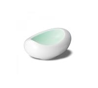 Le Coq Ninfa coppa ovale gourmet acquamarina e bianco matt 20x15 cm h. 9 cm Ninfa Coppa Ovale Gourmet acquamarina e bianco matt 20x15 cm H. 9 cm