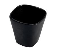 Le Coq Rupis, set 6 coppetta conica cm 6x6x6.5 nera in stoneware