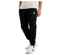 Le Coq Sportif - Ess Pant Loose N°2 M - Pantaloni Double Face Cotone Poliestere Taglio Sciolto Basso Aderente Confortevole Cintura Elastica Coulisse - Taglia XS - Nero