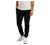 Le Coq Sportif - Ess Pant Regular N°1 M - Pantaloni Tuta Uomo Double Face Cotone Poliestere Taglio Classico Cintura Elastico Cordoncino Esterno - Taglia XS - Nero