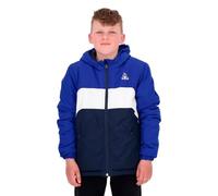Le Coq Sportif - Ess Piumino Heavy N°1 - Caldo Idrorepellente Foderata con Cappuccio con Zip e Maniche Elastiche per Bambini - 8 Anni - Blu Elect