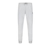 Le Coq Sportif - Pantaloni da Uomo Ess Pant Regular N°2 M - Taglio Classico Double Face Cotone Poliestere - Cintura Elastica con Coulisse - Taglia M - Grigio Melange Chiaro