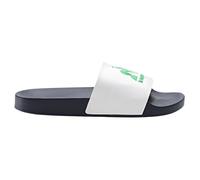 Le Coq Sportif Slide HF Fef Dress White/Green, Scarpe da Ginnastica Unisex-Adulto, Abito Blu, Bianco, Verde, 39 EU