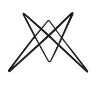 Le Coq Star, Stand alto antiscivolo universale in acciaio nero cm 30x30x20