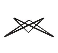 Le Coq Star, Stand basso antiscivolo universale in acciaio nero cm 30x30x10