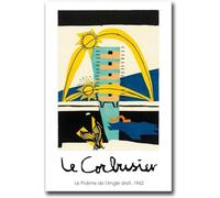 Le Corbusier Poster Cubismo Arte Pittura astratta Vintage Tela di canapa Arte della parete Le Corbusier Stampe per la decorazione della casa moderna Immagini da parete 50x70cm senza cornice