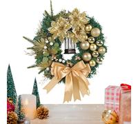 Le Corone Di Natale Illuminate Per Uso Esterno | Ghirlanda con Finto - Decorazione Per La Casa - Per Portico Cucina Armadio Cascina Mensola Porta Anteriore Parete Finestra Casa