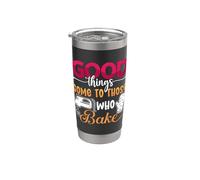 Le cose buone arrivano a Bakery Love Baking Bakers Lover Baker Bicchiere termico in acciaio inox doppia parete