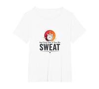 Le Cose Buone arrivano a Coloro Che sudano Motivazione all'allenamento Maglietta, Donna Plus-Size, Bianco, 6X