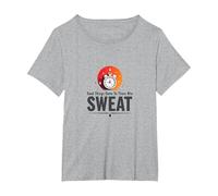 Le Cose Buone arrivano a Coloro Che sudano Motivazione all'allenamento Maglietta, Donna Plus-Size, Grigio Melange, 2X
