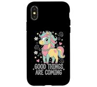 Le cose buone stanno arrivando - Simpatiche principesse unicorni pastello Custodia per iPhone X/XS