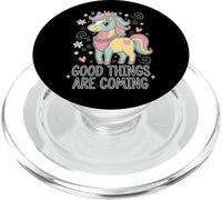 Le cose buone stanno arrivando - Simpatiche principesse unicorni pastello PopSockets PopGrip per MagSafe
