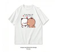 Le cose migliori della vita sono migliori con te, Bubu e Dudu, magliette casual in cotone da donna e uomo con stampa, estive, traspiranti, confortevoli. L,M,S,XL,XXL,XXXLTessuto in maglia