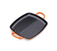 Le Creuest Grill rettangolare Evolution in ghisa vetrificata, 30 cm, Arancio, 20201300900422