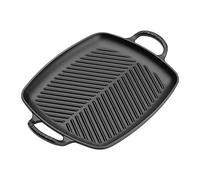 Le Creuest Grill rettangolare Evolution in ghisa vetrificata, 30 cm, Nero Matt, 20201300000422