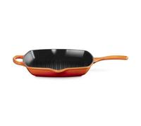 Le Creuset Bistecchiera Skillet quadrata Evolution in ghisa vetrificata, 26 cm, Arancione, 20183260900422