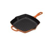 Le Creuset 20183260900422 Quadrato Bistecchiera Nero Arancione Ghisa Ceramica
