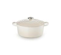 Le Creuset Cocotte rotonda Evolution in ghisa vetrificata con Coperchio, diameter 26 cm, Meringue, 21177267164430
