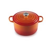 Le Creuset 21195260902430 Deep Round Casserole, Ghisa, Arancio