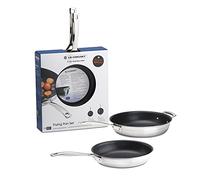 Le Creuset 3-Ply Stainless Steel 24cm and 28cm Non-Stick Frying Pans Twin Set, 53801000000000