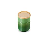 Le Creuset Barattolo M con coperchio in legno in Gres Vetrificato, 540 ml, 10 cm, Bamboo, 60825544080099