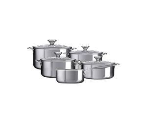 Le Creuset Batteria Pentole Acciaio Inossidabile 5 Pz