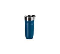 Le Creuset Bicchiere da viaggio, tazza, bottiglia d'acqua, 350 ml, verde acqua profonda, in acciaio inossidabile, isolamento sottovuoto, ritenzione di caldo e freddo, bocca larga, facile da pulire