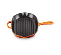 Le Creuset Bistecchiera skillet ovale Evolution in ghisa vetrificata, diameter 32 cm, Arancio, 20194320900422
