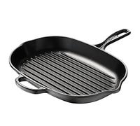 Le Creuset Bistecchiera skillet ovale Evolution in ghisa vetrificata, diameter 32 cm, Nero Matt, 20194320000422