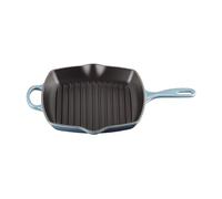 Le Creuset Bistecchiera Skillet quadrata Evolution in ghisa vetrificata, 26 cm, Chambray, 20183264340422