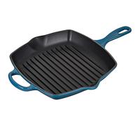 Le Creuset Bistecchiera Skillet quadrata Evolution in ghisa vetrificata, 26 cm, Deep Teal, 20183266420422