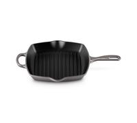 Le Creuset Bistecchiera Skillet quadrata Evolution in ghisa vetrificata, 26 cm, Flint, 20183264440422