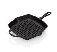 Le Creuset Bistecchiera Skillet quadrata Evolution in ghisa vetrificata, 26 cm, Nero opaco, 20183260000422